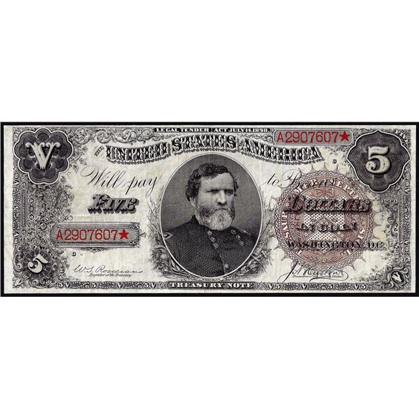 1890 $5 Treasury Note