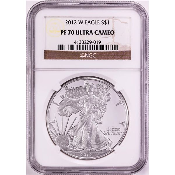 2012-W $1 Proof American Silver Eagle Coin NGC PF70 Ultra Cameo