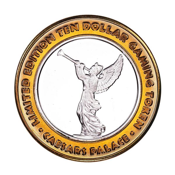 .999 Fine Silver Caesars Palace Las Vegas, Nevada $10 Limited Edition Gaming Token