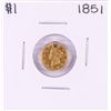 1851 Type 1 $1 Liberty Head Gold Dollar Coin with Hole