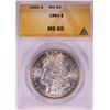 1884 $1 Morgan Silver Dollar Coin ANACS MS65
