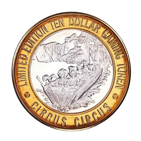 .999 Silver Circus Circus Casino Las Vegas, Nevada $10 Limited Edition Gaming Token