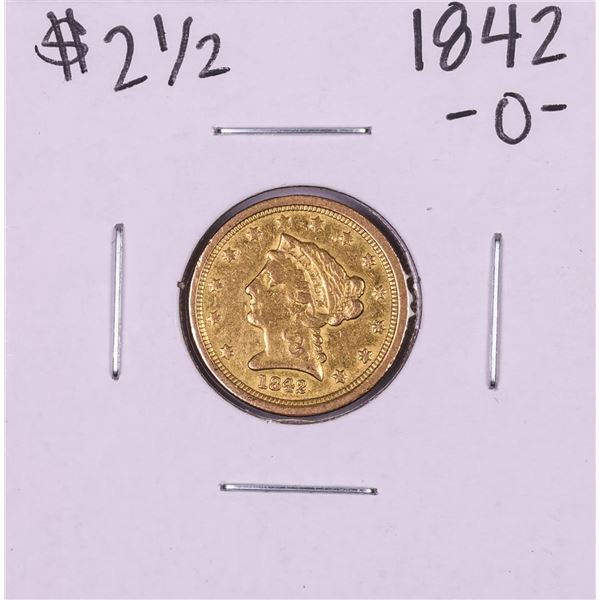 1842 O $2 1/2 Liberty Head Quarter Eagle Gold Coin