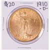 1910-D $20 St. Gaudens Double Eagle Gold Coin