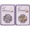 Lot of 1958-1959 Franklin Half Dollar Coins NGC MS63