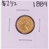 1889 $2 1/2 Liberty Head Quarter Eagle Gold Coin