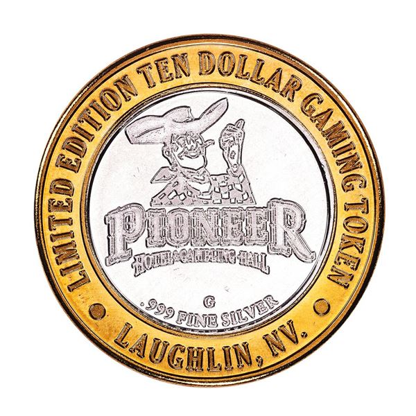 .999 Silver Pioneer Hotel & Gambling Hall $10 Casino Limited Edition Gaming Token