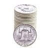Image 2 : Roll of (20) Brilliant Uncirculated 1963 Franklin Half Dollar Coins