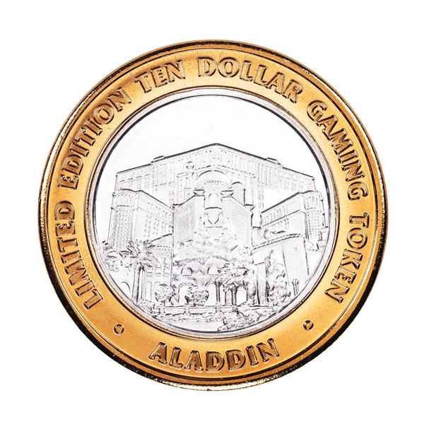 .999 Silver Aladdin Resort Casino $10 Limited Edition Casino Gaming Token