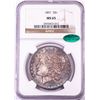 Image 1 : 1897 $1 Morgan Silver Dollar Coin NGC MS65 CAC Nice Toning