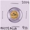 Image 1 : 2014 Australia $5 Lunar Year of the Horse 1/20 Oz Gold Coin