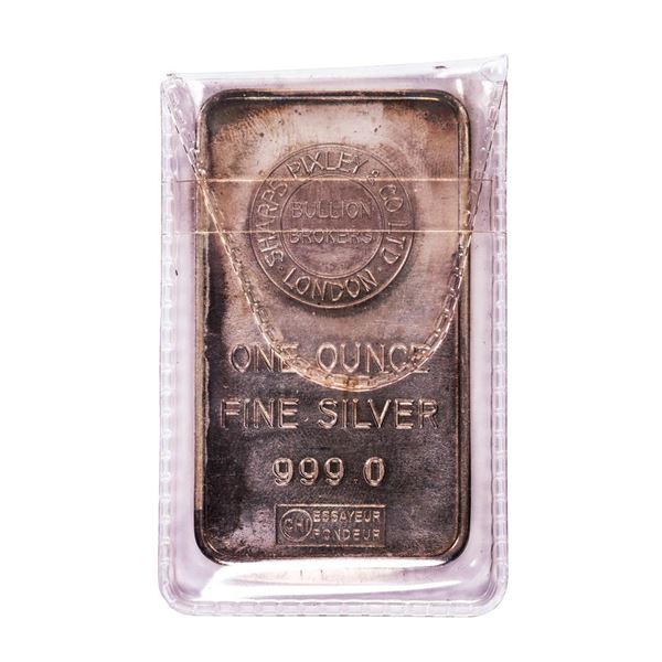Vintage Sharps Pixley & Co. 1 Troy Oz .999 Fine Silver Bar