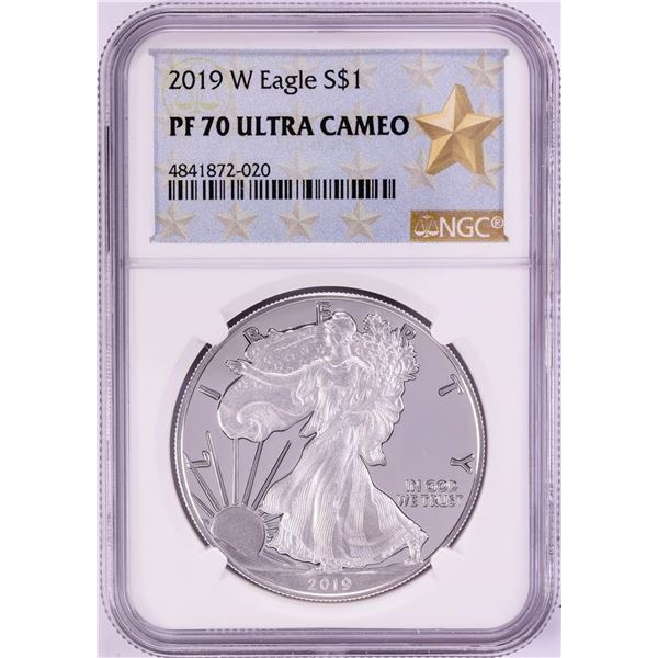 2019-W $1 Proof American Silver Eagle Coin NGC PF70 Ultra Cameo