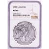 Image 1 : 1988 $1 American Silver Eagle Coin NGC MS69
