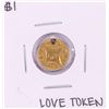 Image 1 : $1 Indian Princess Head Gold Dollar Love Token Coin Holed