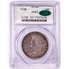 Image 1 : 1830 Overton 125 Capped Bust Half Dollar Coin PCGS MS62 CAC Old Doily Holder