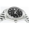 Image 9 : Rolex Mens Stainless Black Diamond Datejust Wristwatch Oyster Perpetual