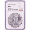 Image 1 : 1986 $1 American Silver Eagle Coin NGC MS69
