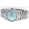 Image 8 : Rolex Men's Stainless Steel Ice Blue Diamond Oyster Perpetual Datejust Wristwatch