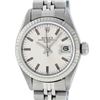 Image 8 : Rolex Ladies Stainless Steel Silver Index Datejust Oyster Perpetual Wristwatch