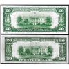 Image 2 : Lot of (2) 1934 $20 Federal Reserve Notes St. Louis