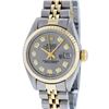 Image 1 : Rolex Ladies Two Tone Slate Grey Diamond Datejust Wristwatch