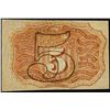 Image 2 : March 3, 1863 Second Issue Five Cents Fractional Currency Note