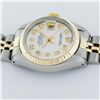 Image 6 : Rolex Ladies Two Tone Mother Of Pearl Diamond Datejust Wristwatch