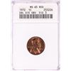 Image 1 : 1972 Doubled Die Lincoln Memorial Cent Coin ANACS MS65RD
