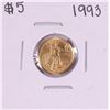 Image 1 : 1993 $5 American Gold Eagle Coin