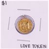 Image 1 : $1 Indian Princess Head Gold Dollar Love Token Coin Pendant