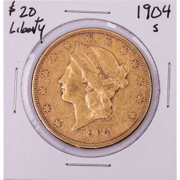 1904-S $20 Liberty Head Double Eagle Gold Coin