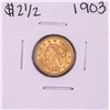 Image 1 : 1903 $2 1/2 Liberty Head Quarter Eagle Gold Coin