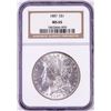 Image 1 : 1887 $1 Morgan Silver Dollar Coin NGC MS65
