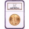 Image 1 : 1927 $20 St. Gaudens Double Eagle Gold Coin NGC MS64