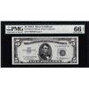 Image 1 : 1953A $5 Silver Certificate Note Fr.1656 PMG Gem Uncirculated 66EPQ