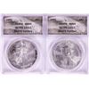 Image 1 : Lot of 1992-1993 $1 American Silver Eagle Coins ANACS MS69