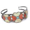 Image 4 : Old Pawn Zuni Inlay Flower Bracelet Sterling