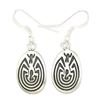 Image 1 : Navajo Man in a Maze Sterling Dangle Earrings