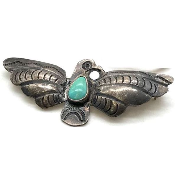 Old Pawn Navajo Fred Harvey Era Thunderbird Brooch