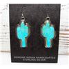 Image 1 : Navajo Turquoise Cactus Earrings