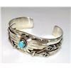 Image 2 : Navajo Thunderbird Cuff Bracelet Sterling Sleeping