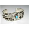 Image 5 : Navajo Thunderbird Cuff Bracelet Sterling Sleeping