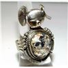Image 1 : Navajo Kachina Ring Sz 7 Sterling Wild Horse White