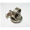 Image 4 : Navajo Kachina Ring Sz 7 Sterling Wild Horse White