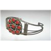 Image 2 : Old Pawn Zuni Mediterranean Coral Bracelet Snake Eye