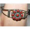 Image 3 : Old Pawn Zuni Mediterranean Coral Bracelet Snake Eye