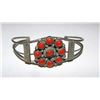 Image 4 : Old Pawn Zuni Mediterranean Coral Bracelet Snake Eye