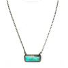 Image 3 : Navajo Royston Turquoise Bar Necklace Sterling Silver