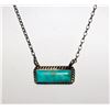 Image 4 : Navajo Royston Turquoise Bar Necklace Sterling Silver
